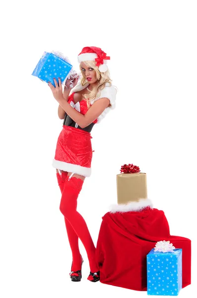 Natal Santa Helper — Fotografia de Stock