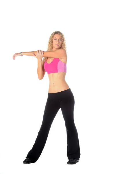 Blond fitness kvinna — Stockfoto