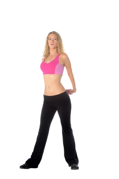 Blond fitness kobieta — Zdjęcie stockowe