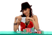 Sexy Pokerspielerin