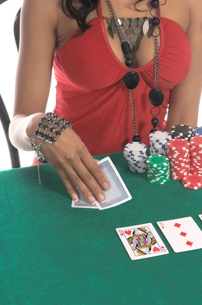 Гравець в покер Sexy — стокове фото