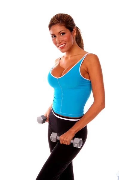 Szexi szabad súly workout — Stock Fotó