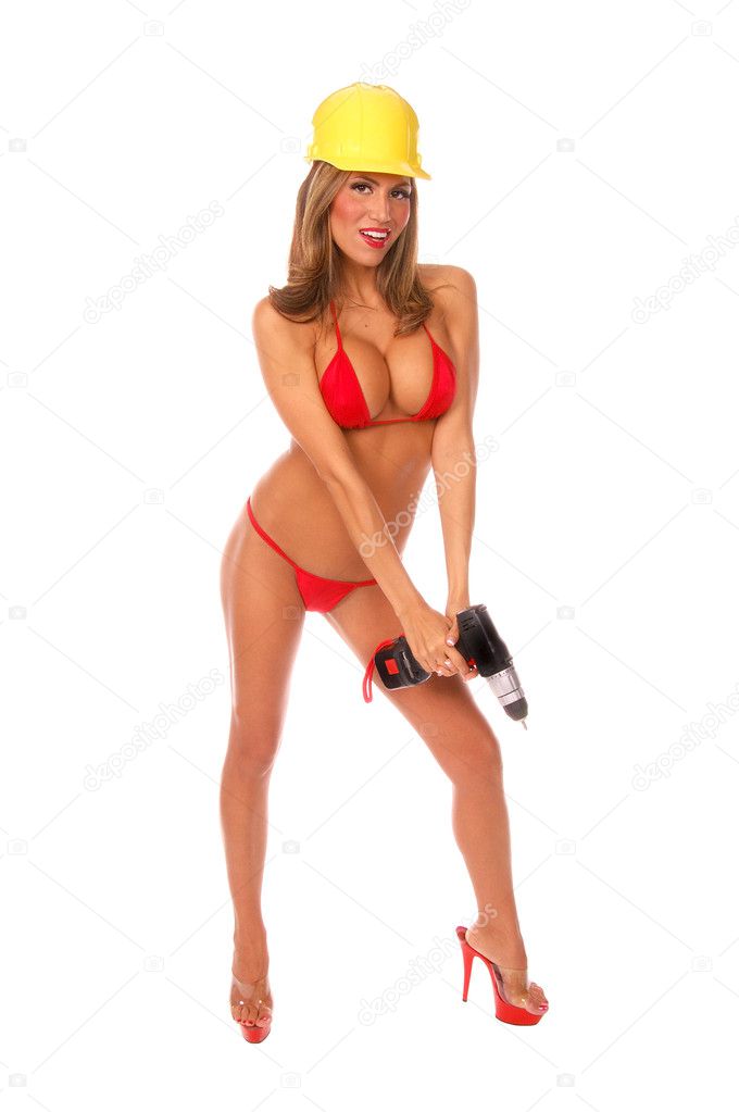 Download - Sexy contractor - Stock Image. 