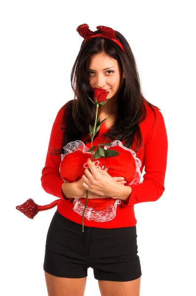 Diablo mujer San Valentín — Foto de Stock