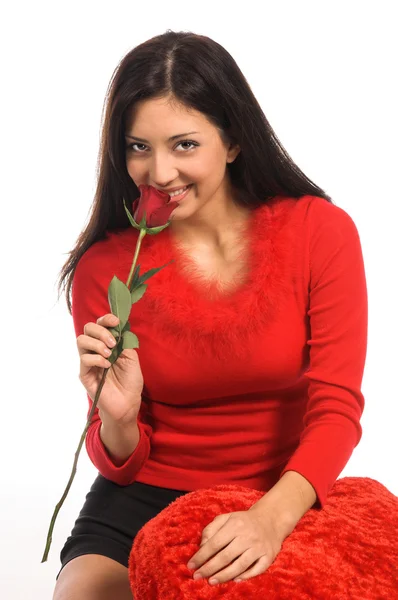 Rose Frau aus nächster Nähe — Stockfoto