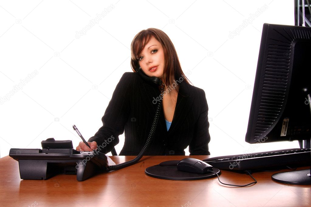 Business Woman At Desk 3