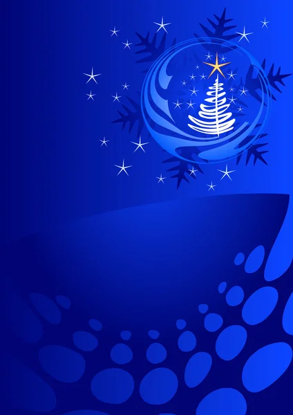 Niebieski szablon Boże Narodzenie — Wektor stockowy