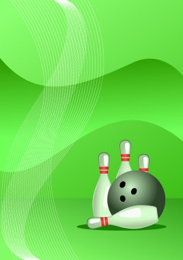 Vector illustration of bowling vector clipart