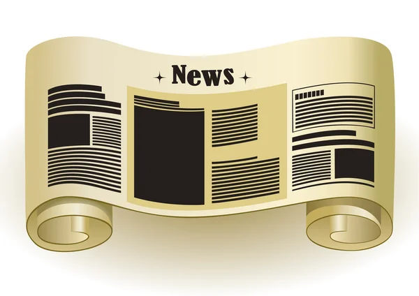 Haberler - vintage kağıt kaydırma — Stok Vektör