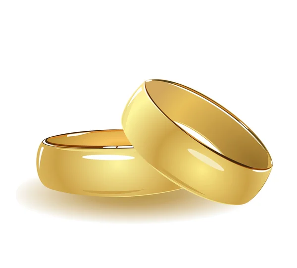 Anéis de casamento simples —  Vetores de Stock