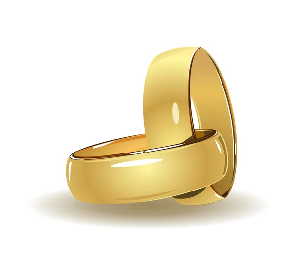 简单的结婚戒指 — 图库矢量图片