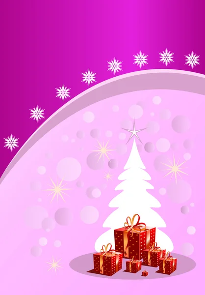 Page cadeau de Noël — Image vectorielle