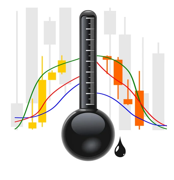 Crude Oil chart — Stock Vector