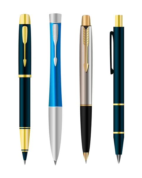 Ilustração vetorial de canetas coloridas — Vetor de Stock