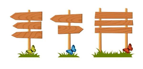 Set van houten teken vector — Stockvector