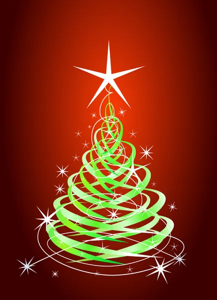 緑のクリスマスツリー — ストックベクタ