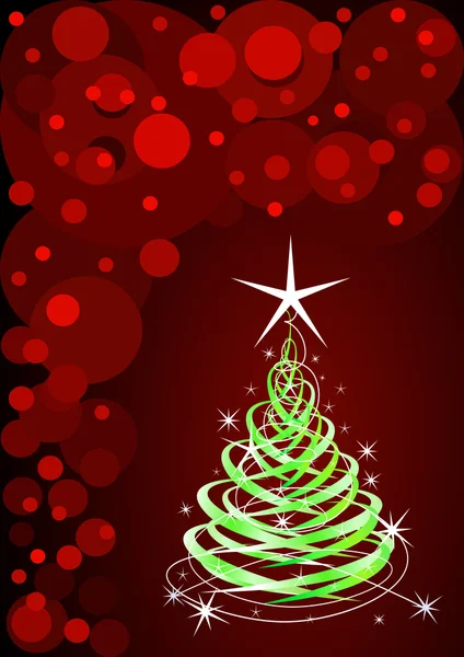 Πράσινο χριστουγεννιάτικο δέντρο — Διανυσματικό Αρχείο