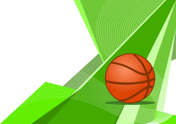 Bola basket, desain abstrak - Stok Vektor