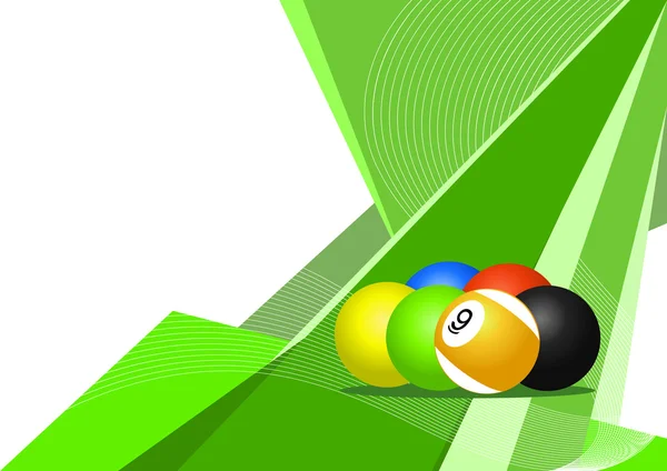 Pool balls, abstract design — Stock Vector