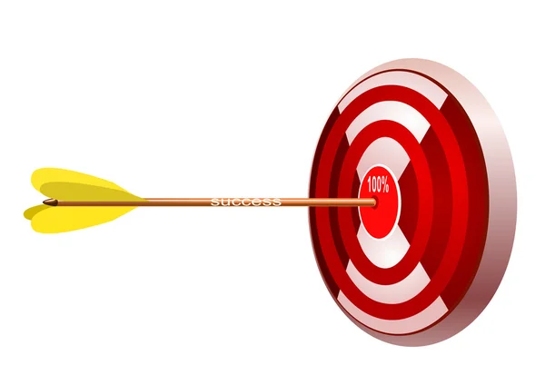 Target with arrow — Stock Vector