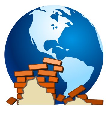 Earth and earth quake clipart