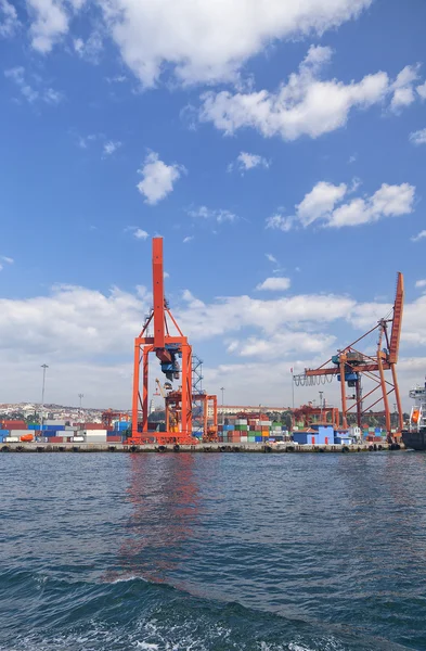 Stock image Industrial port of Istanbul, Turkey.