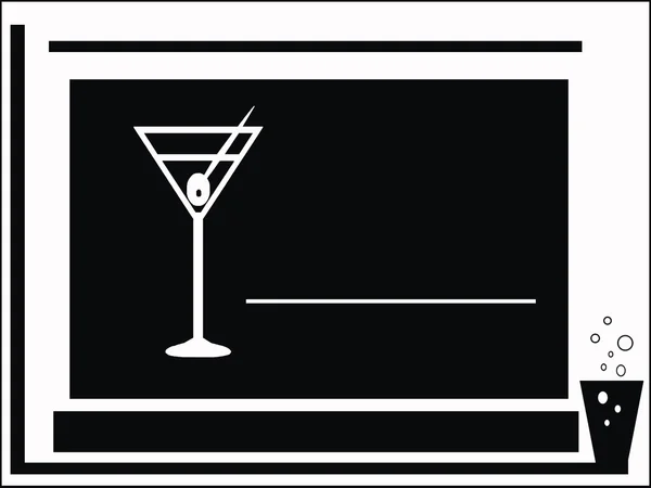 Cocktailparty inbjudan kort — Stockfoto