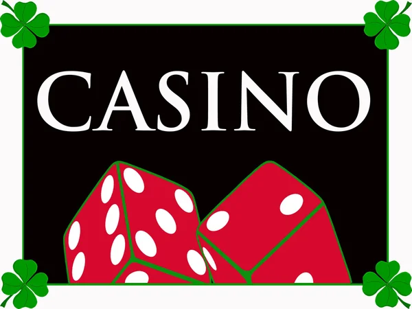 Casino rosso dadi — Foto Stock