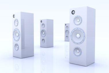 Speakers - Futuristic metal clipart