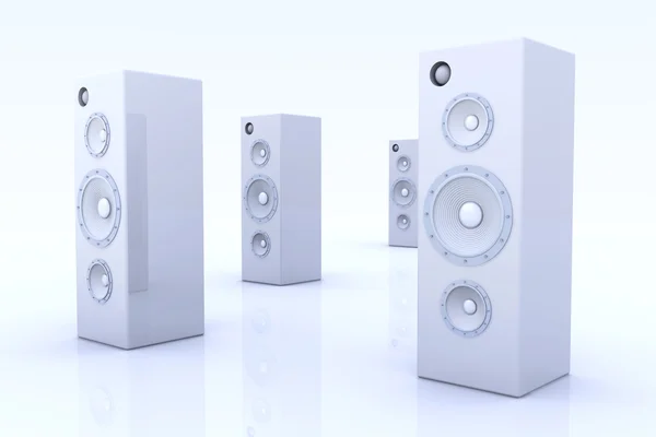 Speakers - Futuristic metal — Stock Photo, Image