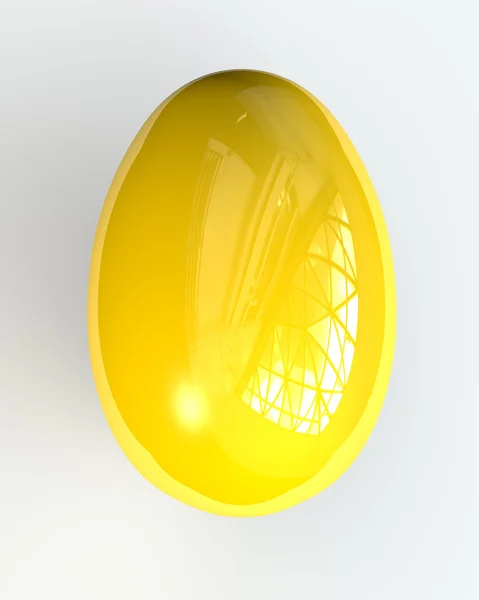 Œuf de Pâques jaune — Photo