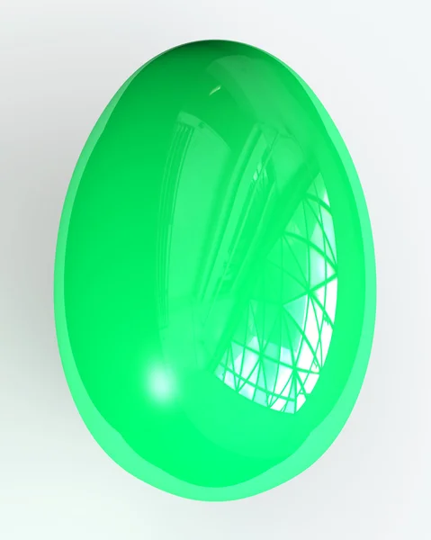 Yeşil Paskalya yortusu yumurta — Stok fotoğraf