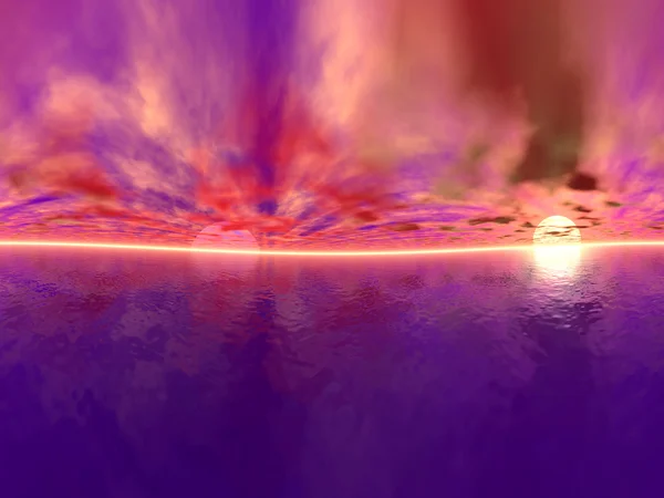 Фіолетовий захід сонця — стокове фото