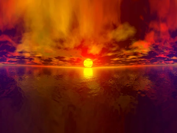 Konstiga sunset — Stockfoto