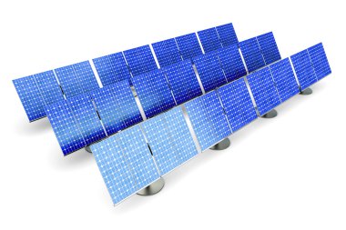 Solar panel farm clipart