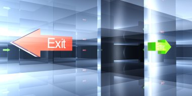 Enter or Exit - Your choice clipart