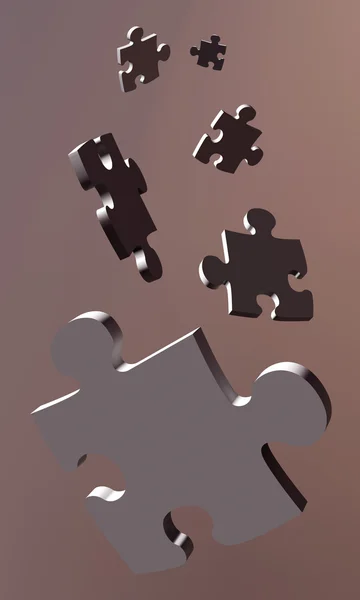 Fallende Puzzleteile — Stockfoto