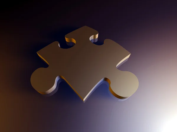Metal Puzzle piece — Stock Photo, Image