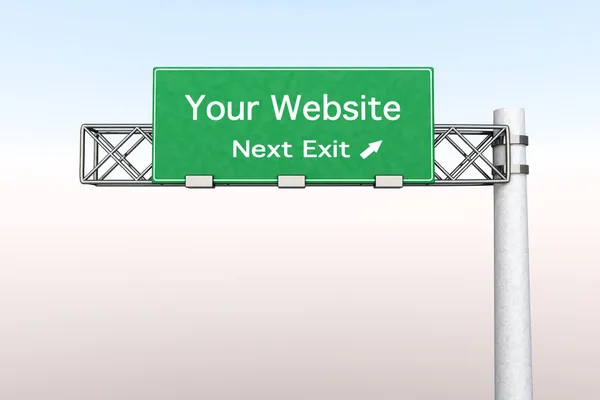 高速道路標識 - あなたのウェブサイト — ストック写真