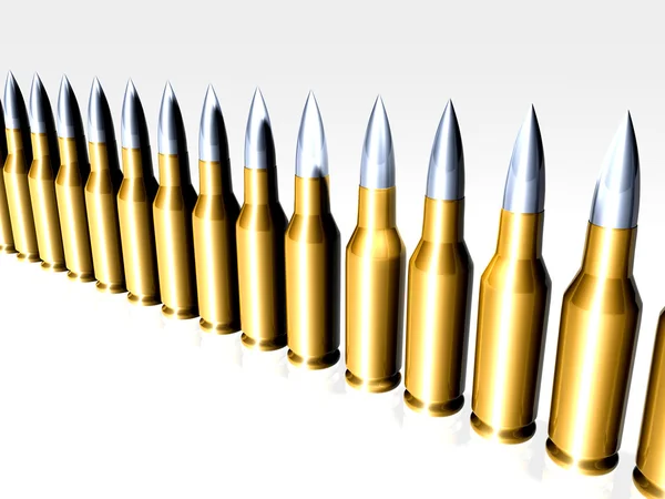stock image Bullets in line