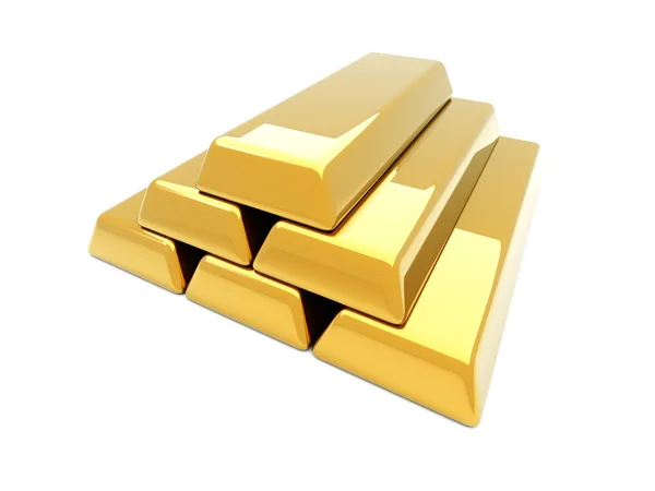 Pirâmide de barra de ouro — Fotografia de Stock