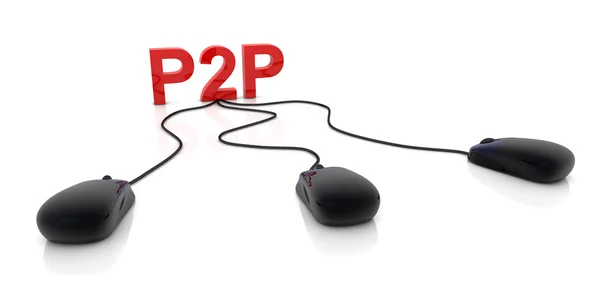 Připojení P2P — Stock fotografie