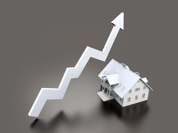Рост стоимости недвижимости — стоковое фото
