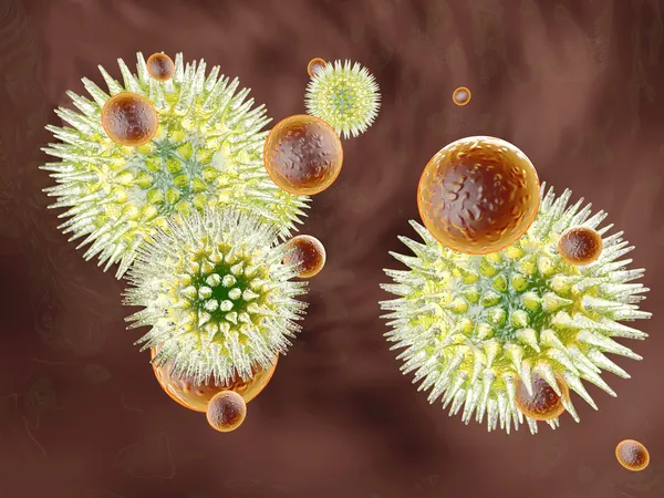 Вирус против иммунной системы — стоковое фото