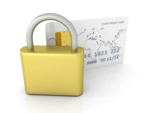 Cartão de crédito seguro — Fotografia de Stock