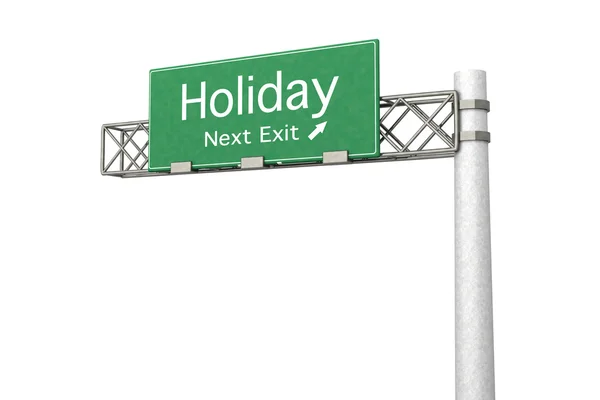 Highway Sign - Holiday — Stock Photo, Image