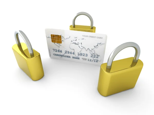 Безпечний кредитної картки — стокове фото