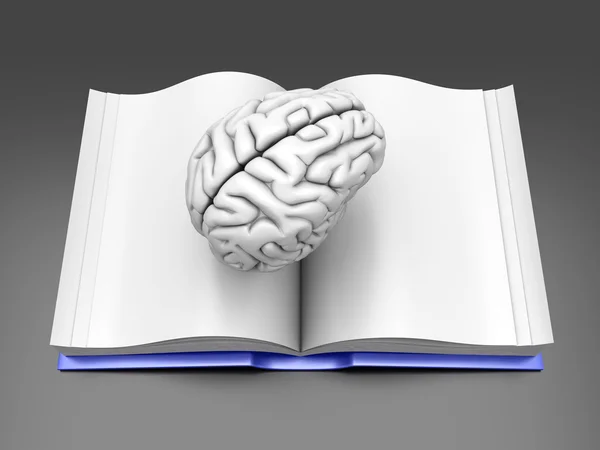 Livro do cérebro — Fotografia de Stock