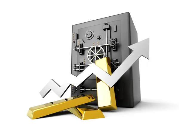 Рост золотого депозита — стоковое фото