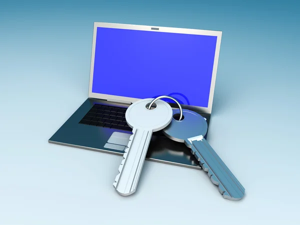 Secure Laptop — Stock Photo, Image